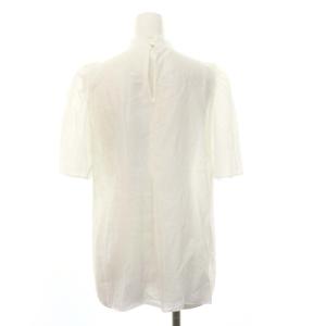 ANAYI 23SS オーガンジーボウタイブラウス シャツ 半袖 プルオーバー 38 M 白 ホワイト /YQ OS