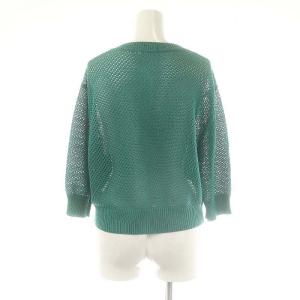 Nolley's 24SS メッシュ5分袖カーディガン 38 M ブルーグリーン /SY OS