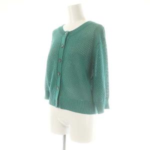 Nolley's 24SS メッシュ5分袖カーディガン 38 M ブルーグリーン /SY OS
