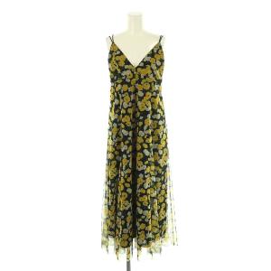 24AW フラワーチュールワンピース キャミワンピース ロング 36 イエロー マルチカラー /ES OS