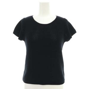 24SS Finch Riviere ニット セーター 半袖 38 黒 ブラック /DO OS PN