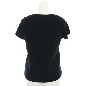 theory luxe 24SS Finch Riviere ニット セーター 半袖 38 黒 ブラック /DO OS PN