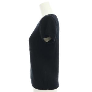 theory luxe 24SS Finch Riviere ニット セーター 半袖 38 黒 ブラック /DO OS PN