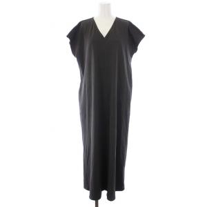 スロー SLOW 24SS コンパクトインレー ワンピース ロング ノースリーブ Vネック 46 2XL