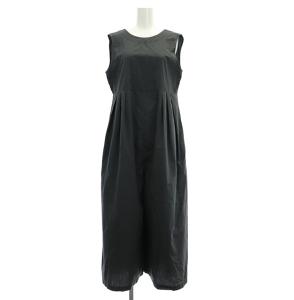 23SS バックVオールインワン ワイドパンツ ノースリーブ タック 38 チャコールグレー /MY OS