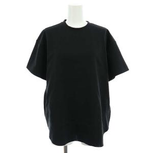 24SS 裾切替半袖Tシャツ カットソー 半袖 プルオーバー コットン F 黒 ブラック /YQ OS