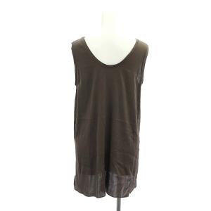 CHAOS 24SS シルシャーノースリーブ トップス カットソー シルク F 茶 ブラウン /HK OS PN