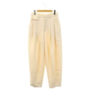 24SS rボリュームパンツ ワイドパンツ テーパード タック 2 オフホワイト /DF OS PN