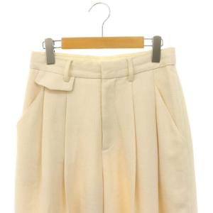 STUNNING LURE 24SS rボリュームパンツ ワイドパンツ テーパード タック 2 オフホワイト /DF OS PN