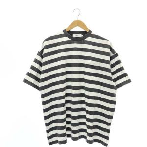 Border S/S Pocket Tee Tシャツ カットソー ボーダー 半袖 1 チャコール 白 ホワイト