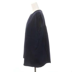 homspun 100/2ブロード ノースリーブブラウス プルオーバー F 紺 ネイビー /DF OS PN