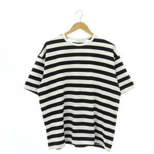Border S/S Tee Tシャツ カットソー ボーダー 半袖 1 白 黒 ホワイト ブラック /HK