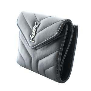 SAINT LAURENT PARIS ルル コンパクトウォレット 二つ折り ブラック 504965