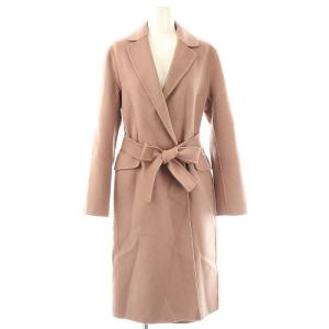 ウールチェスターロングコート 34 スモークピンク