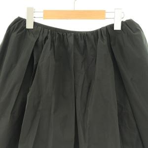 CARVEN ギャザースカート ミニ フレア 36 ブラック /DF OS