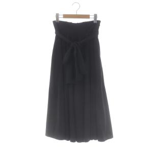 21AW タフタボリュームフレアスカート ロング タック 36 黒 ブラック /DO OS PN