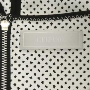 CELFORD 21SS バリエーション プリント ワンピース フリルスリーブ ノースリーブ フレア ロング クルーネック