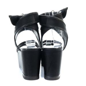 PIERRE HARDY サンダル プラットフォーム 厚底 ラップストラップ 37 23.5cm 黒 ブラック /YO4 PN