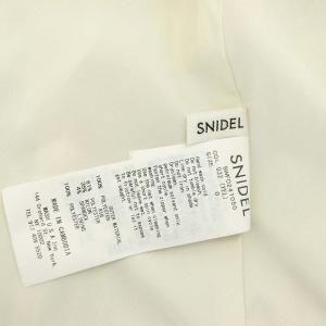 SNIDEL 24SS Sustainable ウエストリブワンピース ボタニカル柄 シフォン ロング 長袖 0 アイボリー