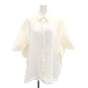 コムデギャルソン COMME des GARCONS AD2018 リネン ギャザースリーブ シャツ 五分袖