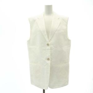 23SS Galena Linen Boxy OS Vest	ベスト ジレ テーラード 総裏地 リネン
