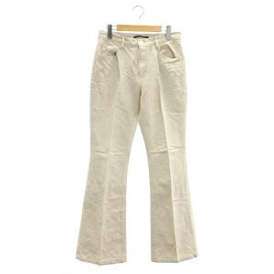 20SS コットンリネン5ポケットパンツ フレア 40 ベージュ /MY OS PN