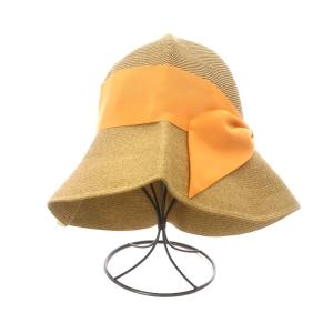 Athena New York ペーパーハット 麦わら帽子 リボン ベージュ オレンジ /DO OS PN