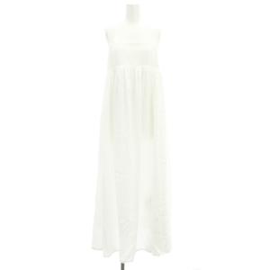 23AW ギャザーボリュームキャミワンピース ロング 1 白 ホワイト /HK OS SH PN
