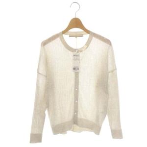 22SS クルーネックリブニットカーディガン 長袖 32 ライトグレー /HK OS PN