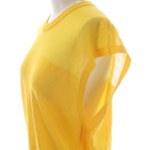 BLAMINK ノースリーブコットンサマーニット カットソー プルオーバー 36 マスタード /HK OS PN