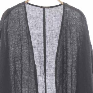 Deuxieme Classe 麻ガーゼgown ガウン カーディガン ロング 長袖 シアー ダークグレー /DO OS PN