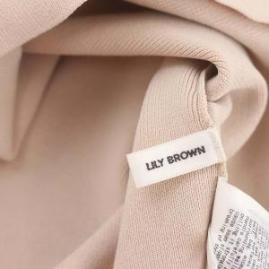 Lily Brown LilyBrown 23SS オーガンジードッキングニットトップス カットソー フリル 半袖 F ピンクベージュ /HK OS