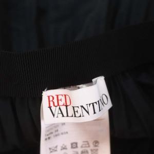 RED VALENTINO REDVALENTINO サーキュラーミニスカート フレア ギャザー 36 黒 ブラック /DO OS PN