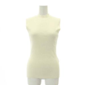 23SS Compact Crepe Rib SL Shell ニット カットソー ノースリーブ S オフホワイト