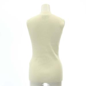 Theory 23SS Compact Crepe Rib SL Shell ニット カットソー ノースリーブ S オフホワイト
