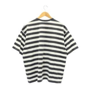 Graphpaper Border S/S Tee Tシャツ カットソー ボーダー 半袖 1 チャコールグレー 白 ホワイト