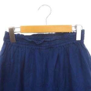 NE QUITTEZ PAS! Silk Wide Pants パンツ ワイド フレア ティアード シルク ネイビーブルー /DO OS