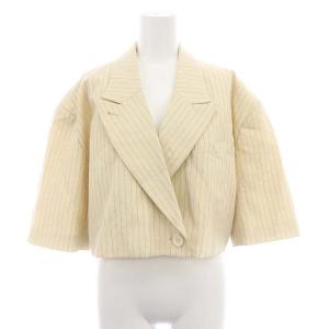 CROPPED TAILORED JACKET ジャケット テーラード 1B 七分袖 ストライプ クロップド