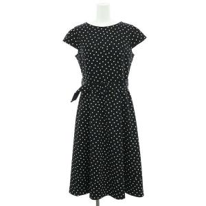 洗える POIS ドレス ワンピース ドット 2 M 黒 ブラック /SY OS PN