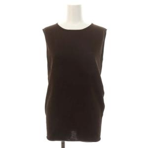 22SS スリーブレスニットプルオーバー ノースリーブ コットン F 茶 ブラウン /YQ OS