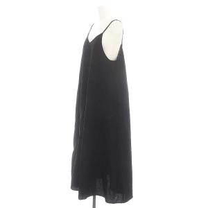 JOURNAL STANDARD relume 24SS リネンコットンキャミソールワンピース 麻 バックリボン マキシロング F 黒 ブラック 24040462107020