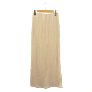 24SS リブカットスカート ロング タイト 40 ライトベージュ /DO OS PN