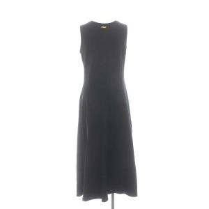 Loungedress GALLARDAGALANTE 24SS カットフレアワンピース ロング ノースリーブ S 黒 ブラック /DF OS PN