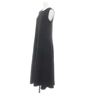 Loungedress GALLARDAGALANTE 24SS カットフレアワンピース ロング ノースリーブ S 黒 ブラック /DF OS PN