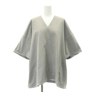 24SS Oversized round T/SH Tシャツ 七分袖 プルオーバー F ライトグレー /SY