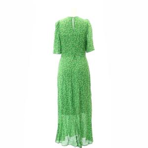 FRAY I.D 23SS レーヨンプリントワンピース ロング 五分袖 フラワー 花柄 インナー付き 1 緑 グリーン /ES