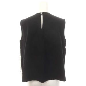 Loulou Willoughby フロートフラワーレースブラウス ノースリーブ 2 黒 白 ブラック ホワイト /DF OS PN