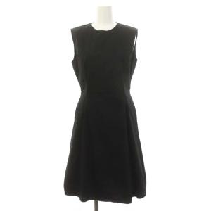 ノースリーブワンピース 膝丈 40 黒 ブラック /MI OS PN