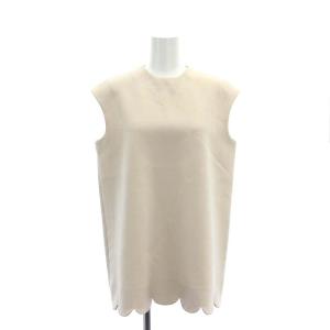 スカラップ ノースリーブ トップス カットソー 38 ベージュ /CX OS PN