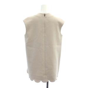 YOKO CHAN YOKOCHAN スカラップ ノースリーブ トップス カットソー 38 ベージュ /CX OS PN